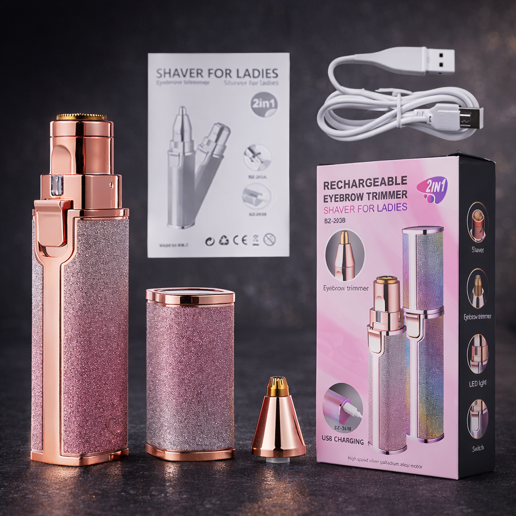 2 in 1 Facial Hair Remover & Eyebrow Trimmer