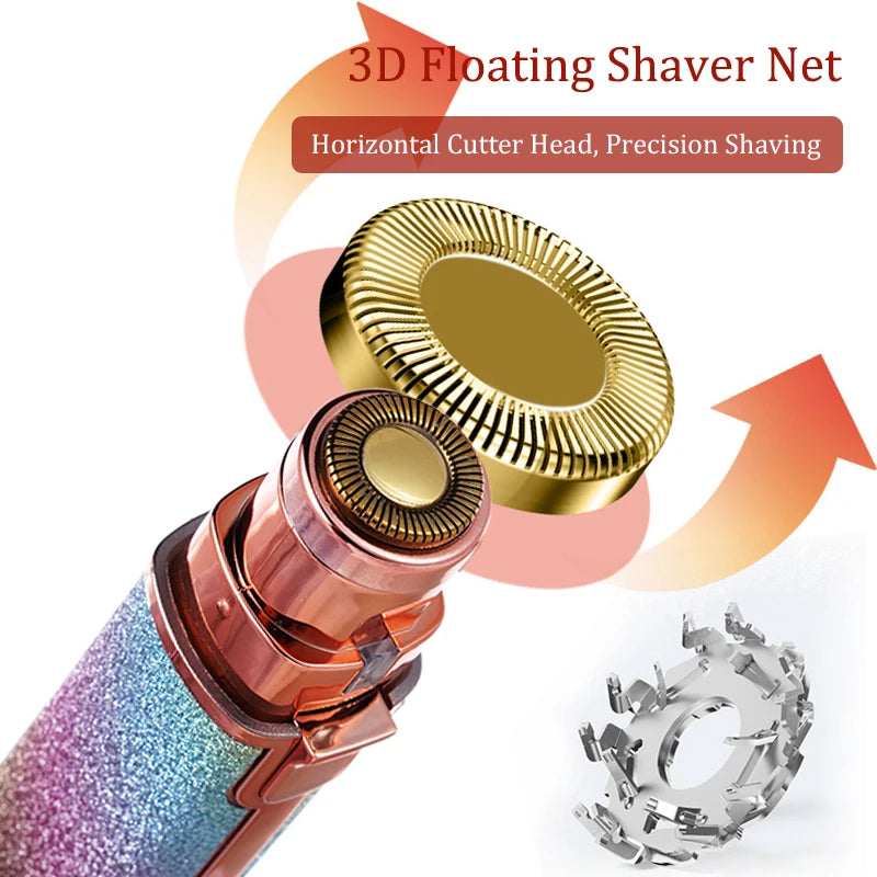 2 in 1 Facial Hair Remover & Eyebrow Trimmer for Women